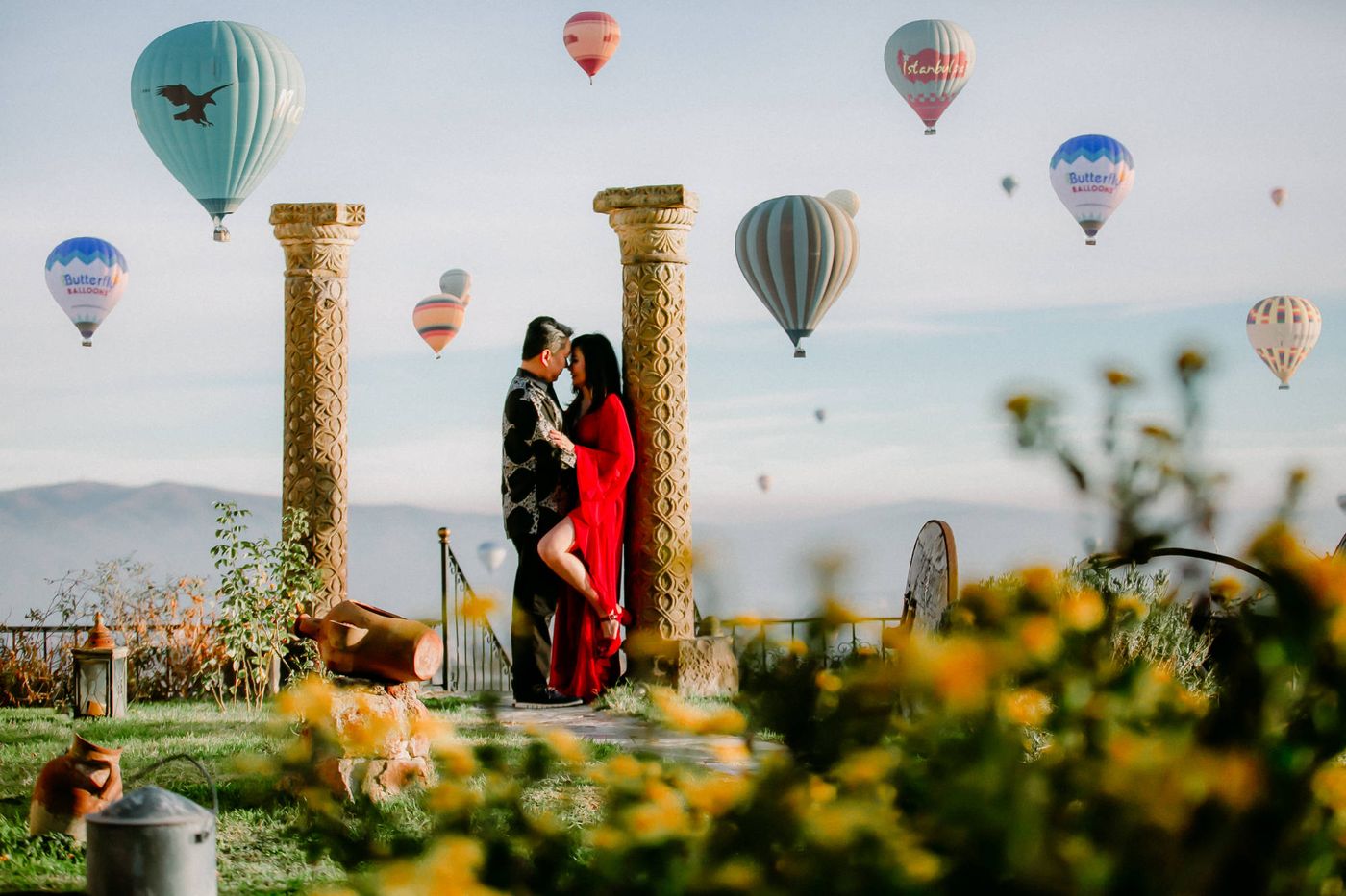 Cappadocia photographer couple at work in the valleys